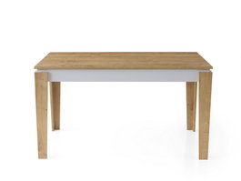 Hanah Home Mesa de Comedor Extensible Roble y Blanco